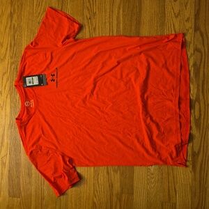 Under Armour Large shirt sleeve. Rush. Neon pink in my eyes, but some say orange